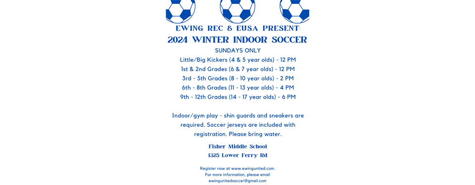 INDOOR SOCCER REGISTRATION IS OPEN!!! 